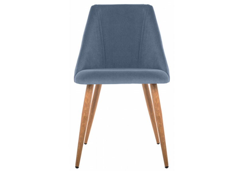 Стул на металлокаркасе Morgan blue / wood (53x56x86)