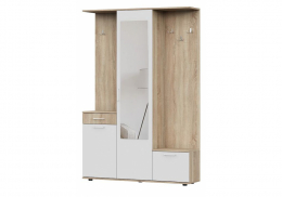 Прихожая Пети дуб сонома / белый (135x33x199)