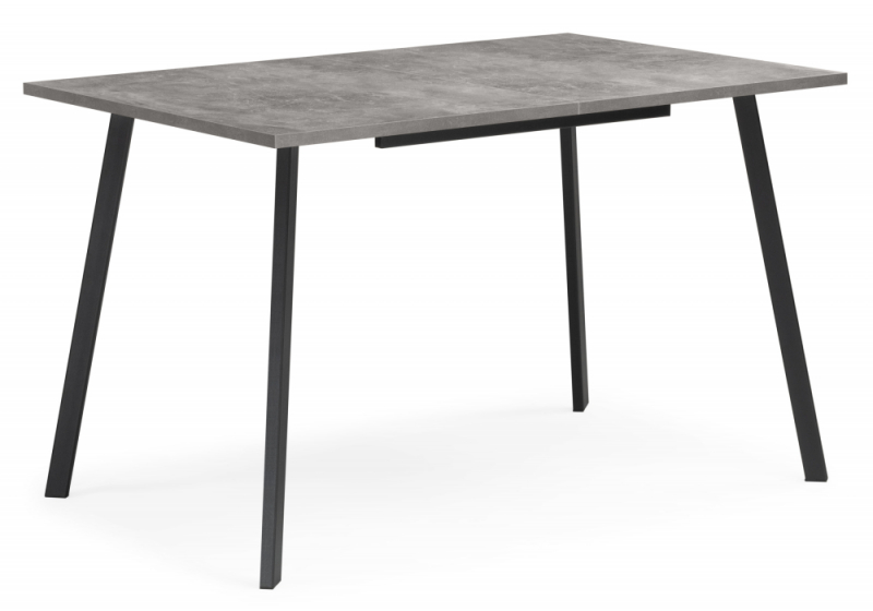 Стол деревянный Кортни 117 (157) x 77 бетон светлый / черный матовый (77x75). 