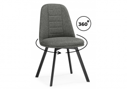Стул на металлокаркасе Texas 2 светло-серый поворотный / черный (43x57x86)