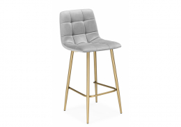 Барный стул Чилли Мини светло-серый (zd 960) / золотой np (45x53x93)