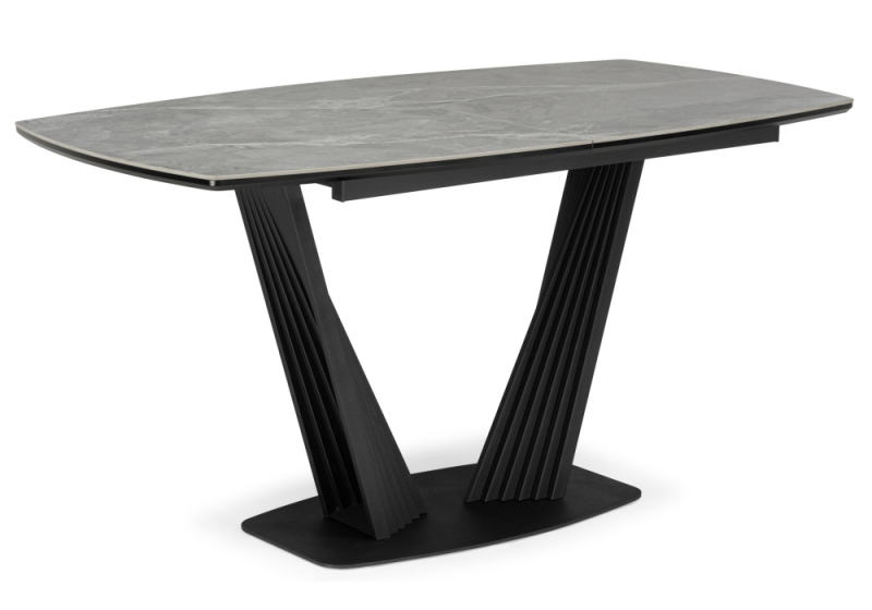 Керамический стол Вейл 140(180)х80 larka grey / черный (80x75). 